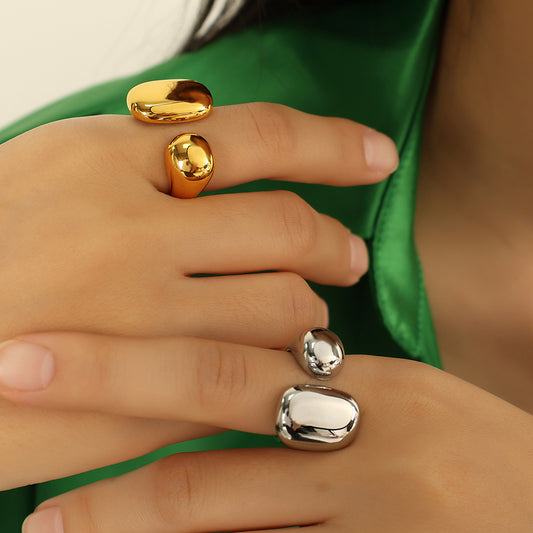 GEOMETRIC POUF RING | Gold Plated