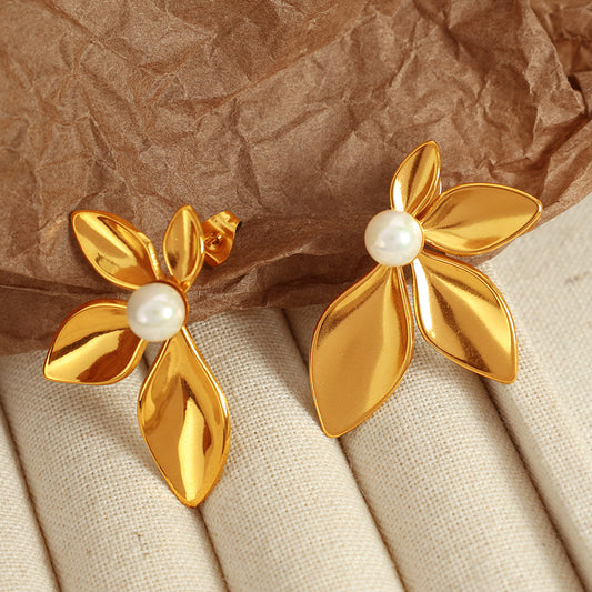 FLORAL BLOOM EARRINGS | 18K Gold Plated