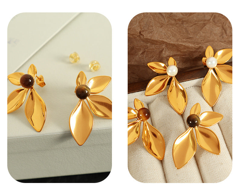 FLORAL BLOOM EARRINGS | 18K Gold Plated
