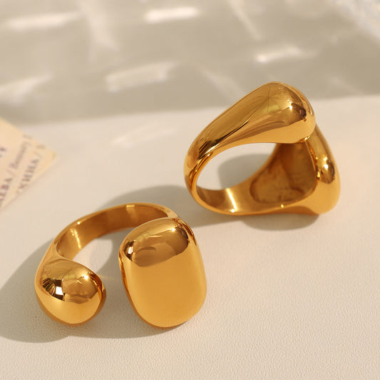 GEOMETRIC POUF RING | Gold Plated